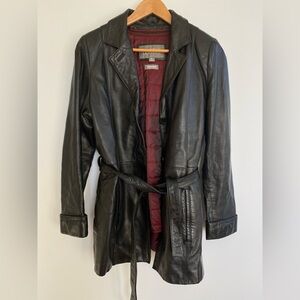 Wilson’s Leather Thinsulate Removable Quilted Liner Belted Button Jacket